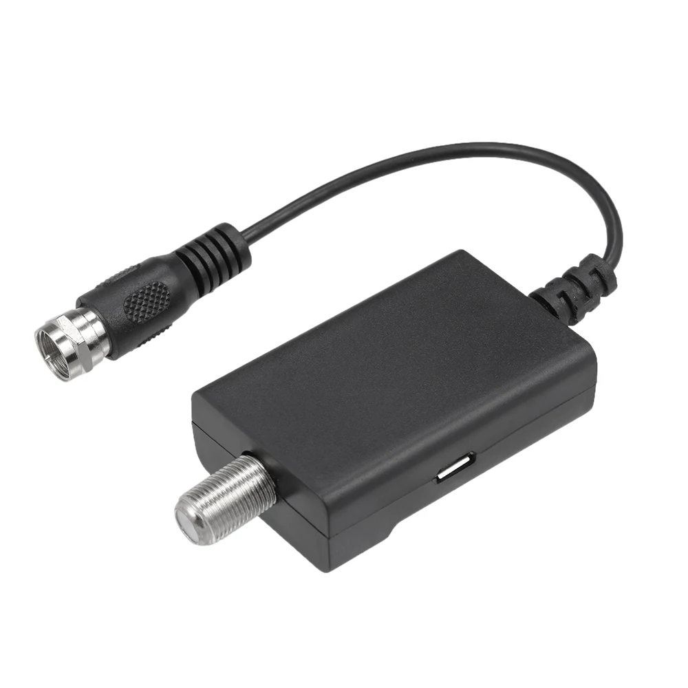 

Indoor Digital TV Antenna Signal Amplifier HDTV Signal Booster 50 Miles Range F Male w/ IEC Converter Plug
