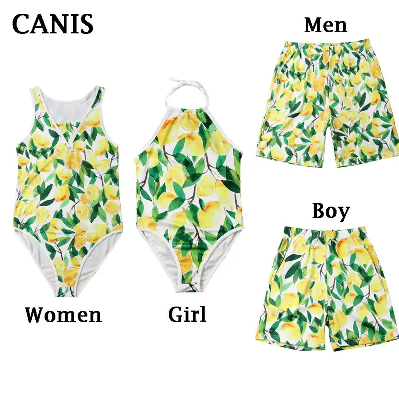 lemon swim trunks