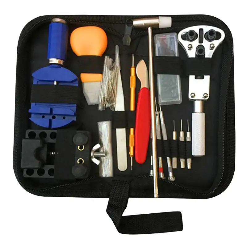 

Multifunctional Watch Repair Kit 147 Piece Tool Set with Watchband Dismantling Device Bottom Opener Tweezers Combination