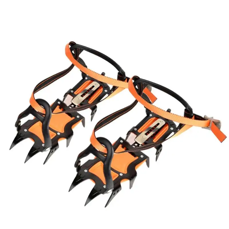 Anti Skid 12 point Crampons Manganese Steel Winter Ice Climbing Shoe