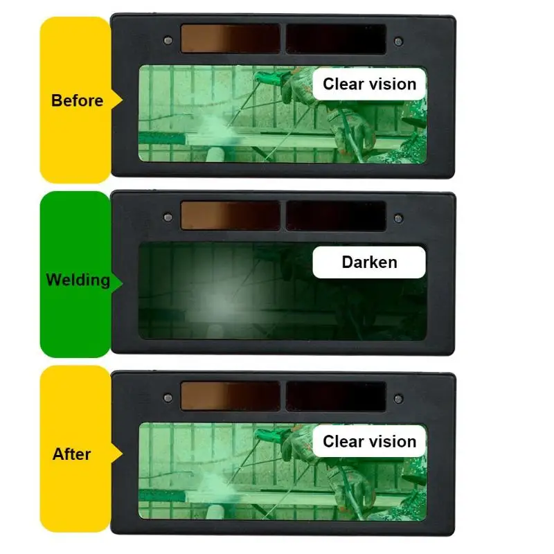 Cena Auto ciemnienie przyłbica spawalnicza słonecznej oczy Protector Cap spawacz gogle spawalnicze maszyna do cięcia maska lutownicza soczewka filtra narzędzia