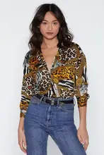2019 Spring Women Elegant Party Loose Button Shirt Turn-down Collar Female Leopard Print Knot Front Long Sleeve Blouse 2019 Spring Women Elegant Party Loose Button Shirt Turn-down Collar Female Leopard Print Knot Front Long Sleeve Blouse