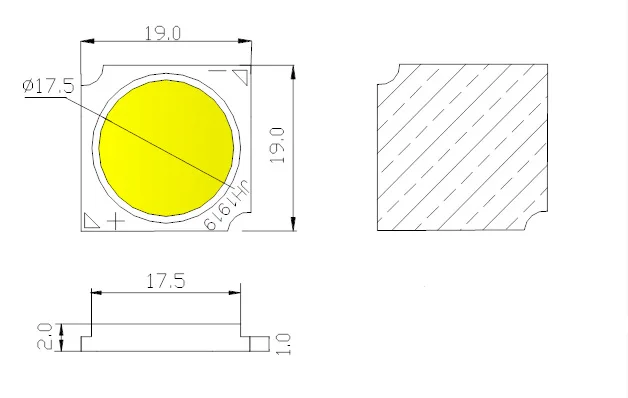 20w sun светильник 4000K high CRI полный спектр cob светодиодный чип с 17 мм Световой