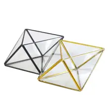 Geometric Shape Live Air Plants Glass Holder Decor Succulents Terrarium Flower Glass Room Creative Desktop Decor Flower Stand