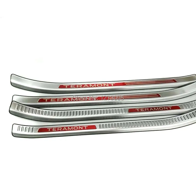 

For Volkswagen Teramont 2018 Stainless Door Sill Scuff Plate Protector Trim Kick Guard Pedal Step Cover Car Styling Accessories