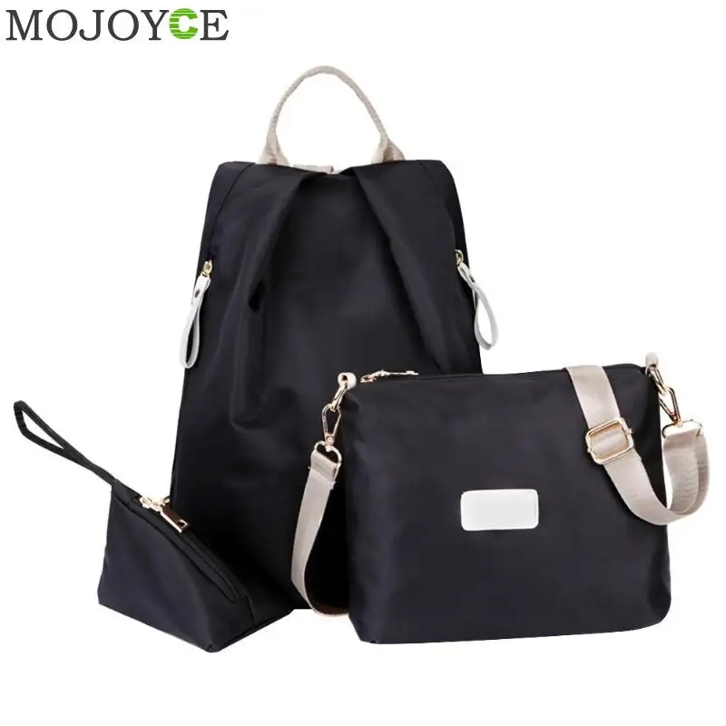 

3pcs/set Women Backpack Casual Nylon Shoulder Bag for Girls Travel Daypack Sac a Dos Mochila Feminina Femme Mini Rucksack bolsas