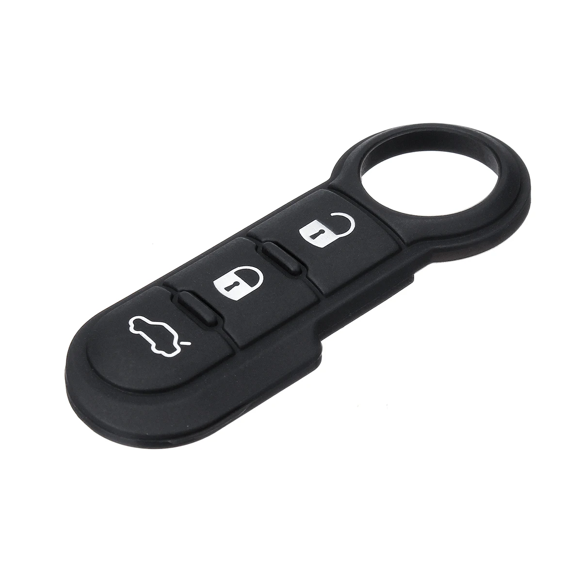 

2 PCS 3 Button Remote Car Key Pad Black Rubber Fob Key Remote Rubber Repair Replacement Cover For Fiat 500 Panda Abarth Punto