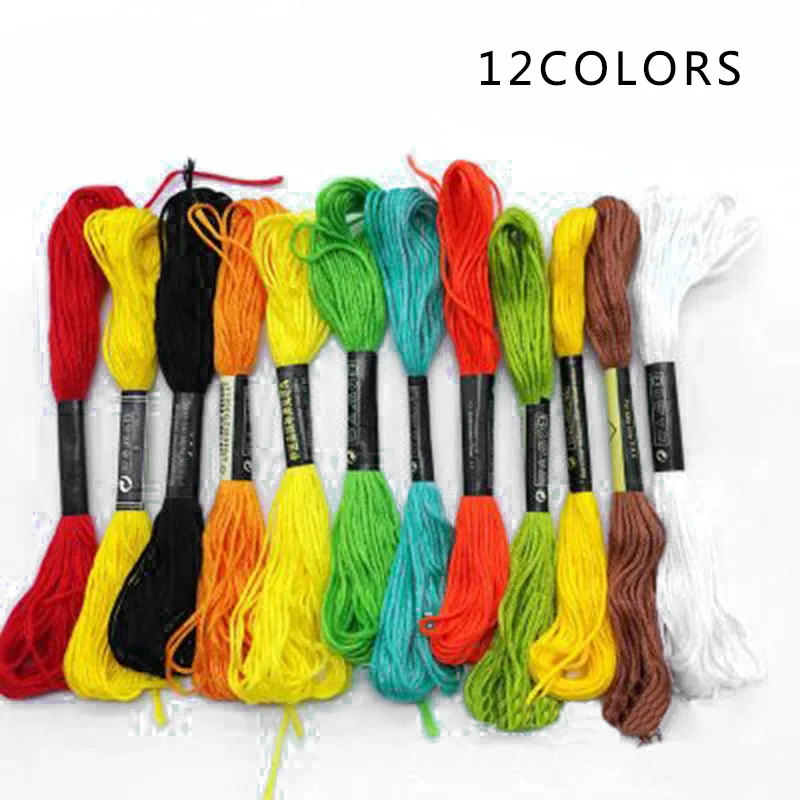 

Multi-color DIY Crochet Sewing Hand Knitting Skeins Craft Cross Stitch Floss