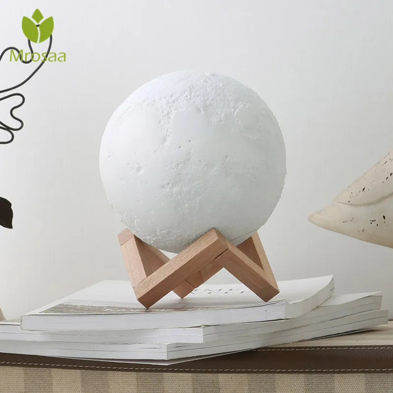 

15cm 3D Magical Decorative moon Balls Two Tone Moon Lamp LED Night Ornament Sensor Velantine Gift Crafts home decor USB Charging