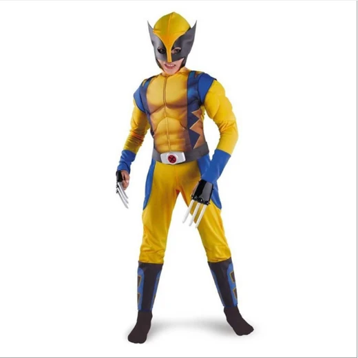 

Adult X-Men Superhero Comics Movie Costume Muscle Wolverine Logan Cosplay Halloween Carnival Party Fancy Dress