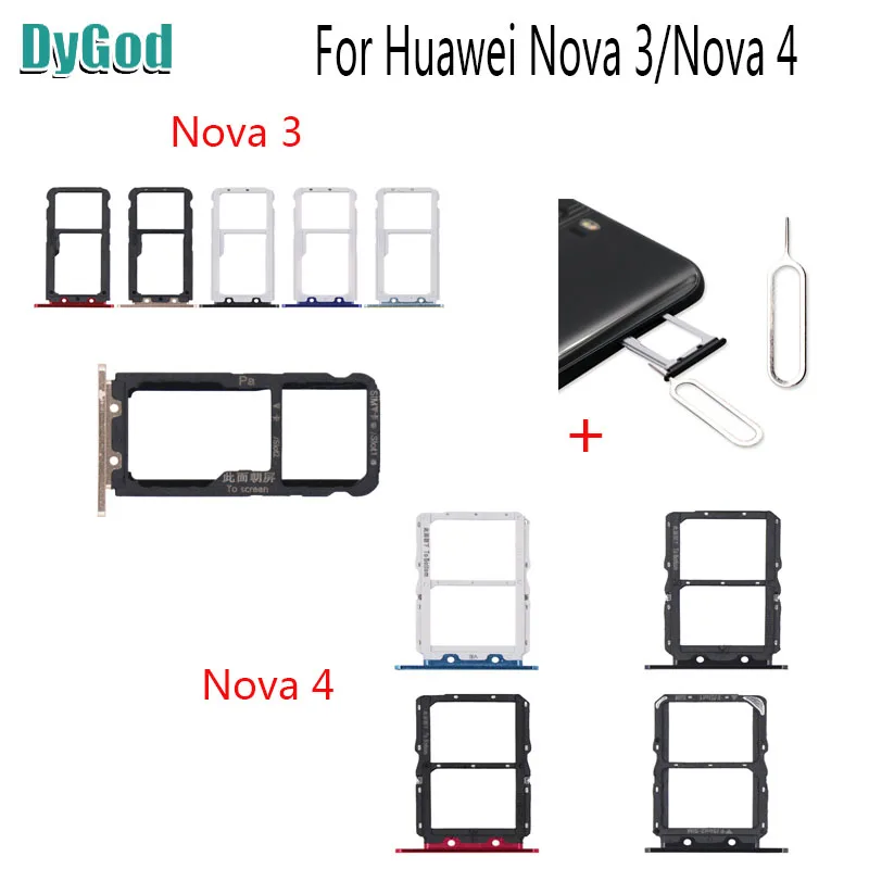 For Huawei Nova 3 Sim Card Holder Tray Slot Mobile Accessories 4 SD With Take Eject Tool |