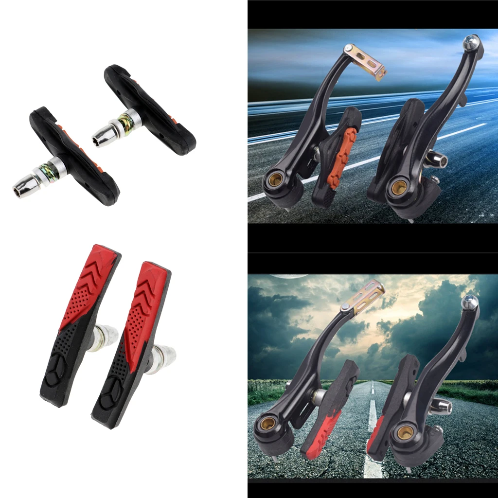 

Lightweight Road Bike Brake Pads Cycling Bicycle Brake Inserts Replacement, 2 Pairs(4 Pieces)