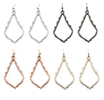 

Hollow Water Drop Sophee Alloy Metal Drop Earrings for Women