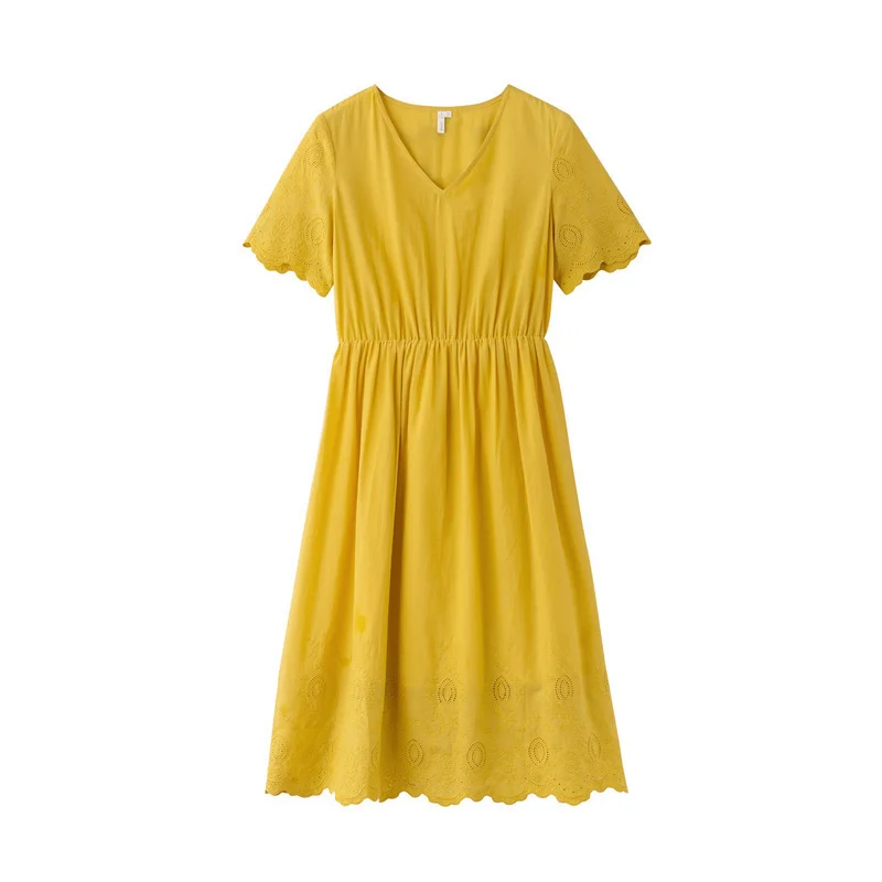 INMAN 2019 Лето Новое поступление хлопок элегантный v образный вырез кружева вышивка