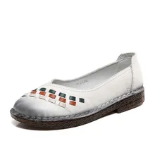 SWONCO/Женская обувь на плоской подошве; черные весенние низкие туфли без каблуков для женщин; лоферы из натуральной кожи; коллекция года; женские оксфорды; Повседневная обувь без застежки