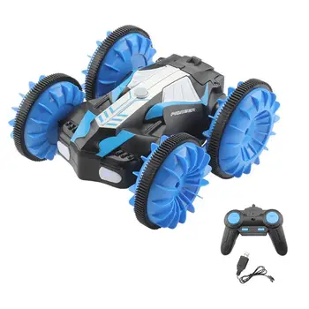 

Four Wheel Drive Amphibious Vehicle Remote Control Stunt Car 2.4G Waterproof Double Sided Tank Toy Car