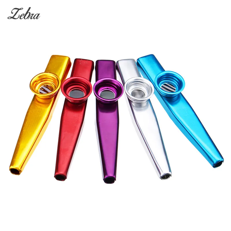 

Zebra Metal Kazoo Lightweight Portable For Beginner Flute Instrument Music Lovers Child Toys Woodwind Instrument Simple Design
