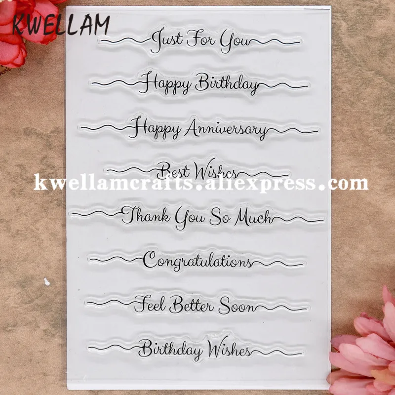 

JUST For You Happy Birthday Anniversary Scrapbook DIY photo cards rubber stamp clear stamp transparent stamp 11x16cm KW8060709