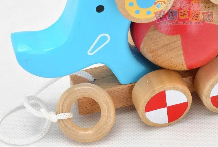 Детские деревянные классические игрушки с изображением слона, игрушки для автомобиля, игрушечные машинки, модель слона