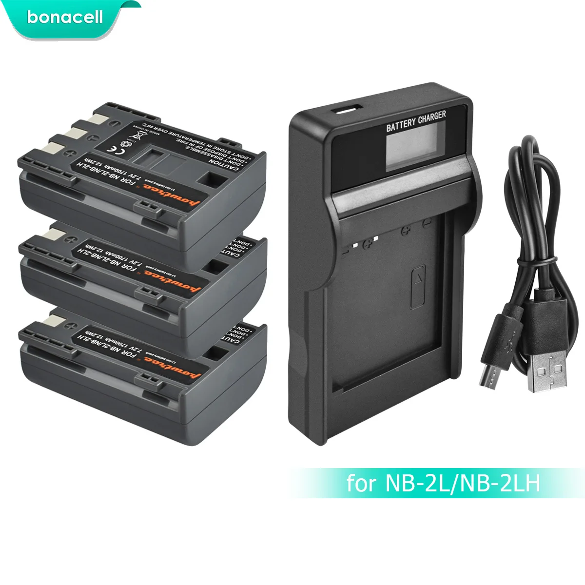 Bonacell 1700 мАч NB 2L NB2L 2LH NB2LH батарея для цифровой камеры Canon Rebel XT XTi 350D 400D G9 G7 S80 S70S30