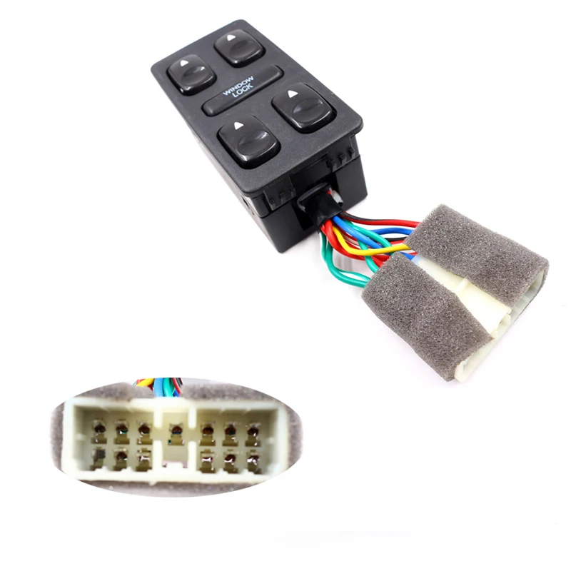 

Front Left Driver Side Electric Power Master Window Switch For 1992 1993 1994 Hyundai Elantra Galloper 93570-28001 9357028001