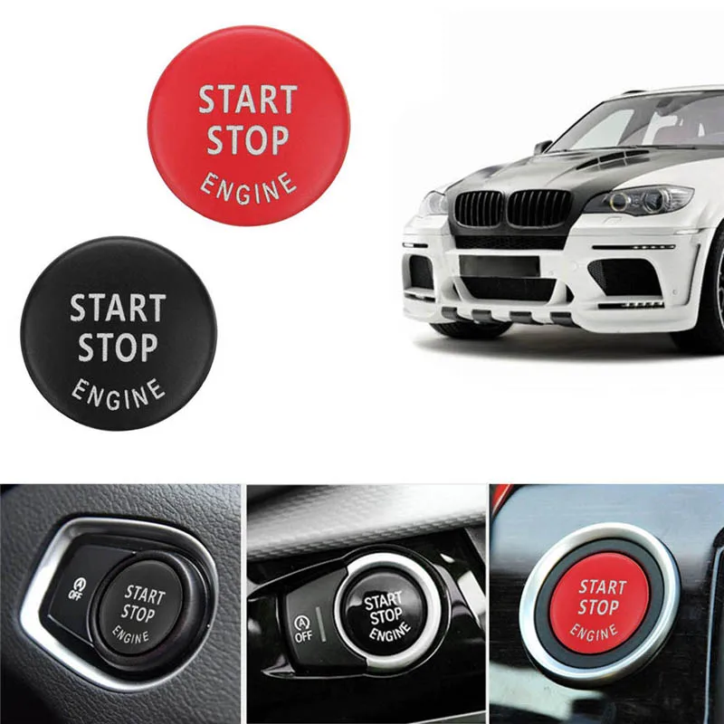 Engine Start Stop Switch Button Cover For BMW E60 E70 E90 E92 E93 3 Series Red