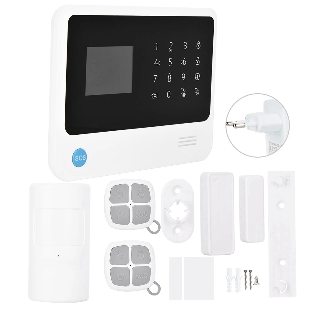 

Alarm System kit GSM WiFi/GPRS/SMS LED Touch Keypad Alarm Keyboard Home Security System 100-240V EU Plug