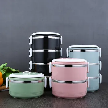 

High Quality Stainless Steel Lunch Box Portable Sealed Plastic Bento Box Kids Food Storage Box Thermal Insulation Lunchbox Gift