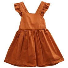 CANIS 2019 New Summer Baby Girls Infant Wedding Party Bowknot Sleeveless Ruffled Vest Backless Dress Sundress canis 2 3 тл