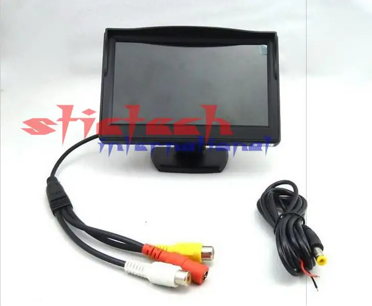 DHL или EMS 100 picecs 5 дюймов TFT lcd дисплей 800*480 разрешение цифровой панели цветной автомобильный монитор заднего вида для камеры заднего вида