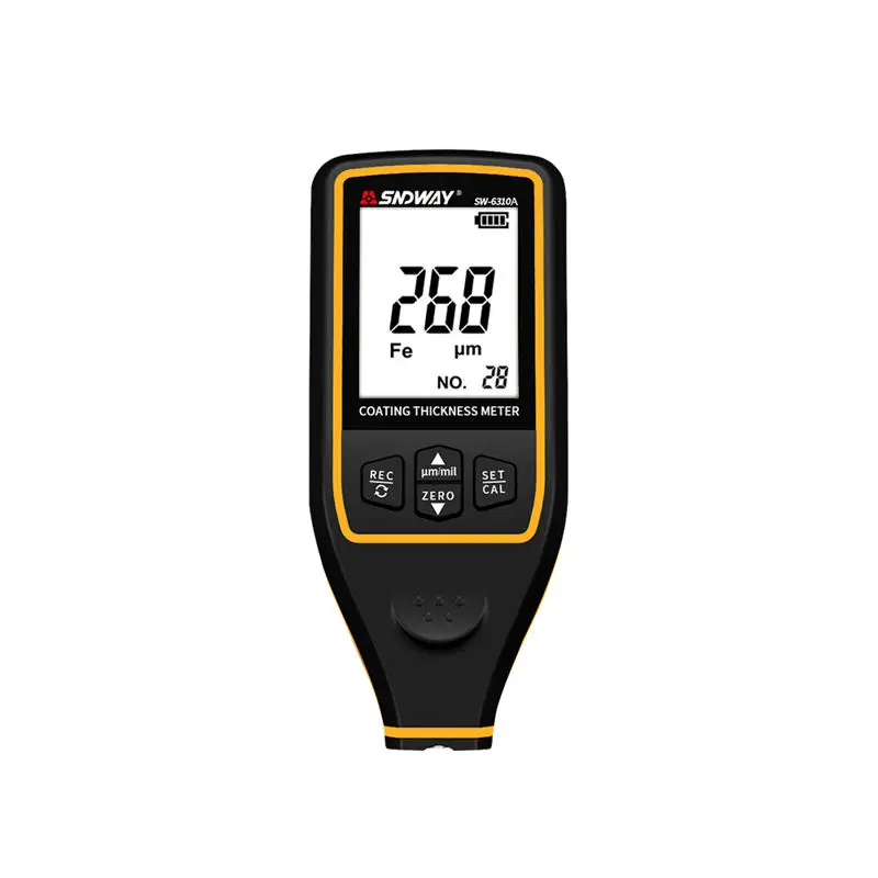 

Sndway Digital Thickness Gauge Width Measuring Instruments Tester For Test Paint Film Coating Thickness Sw-6310A