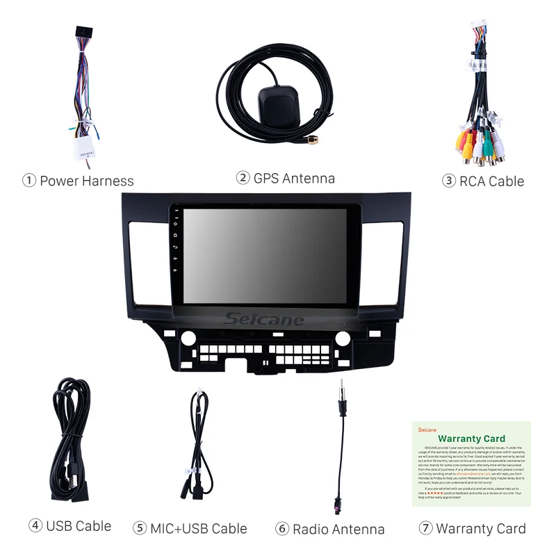 Clearance Seicane 10.1 inch Android 8.1 for 2007-2015 Mitsubishi Lancer Car Radio 1024*600 GPS navigation Multimedia Mirror link 4G WIFI 3