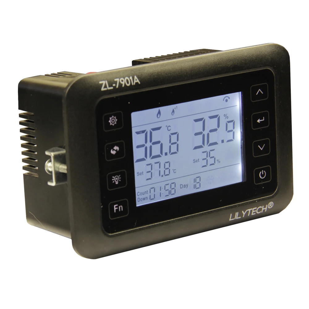 

ZL-7901A Thermometer Intelligent PID Temperature Humidity Controller Automatic Egg Incubator Thermometer with LCD Display