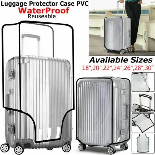 Водонепроницаемый ПВХ чехол для чемодана, не царапающийся, прозрачный, 20, 22, 24, 26, 28, 30, чехол для чемодана, чехол для путешествий, аксессуары