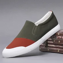 Новинка; Мужская парусиновая Вулканизированная обувь; сезон весна; износостойкие Лоферы разных цветов; дышащие Нескользящие кроссовки; M8167
