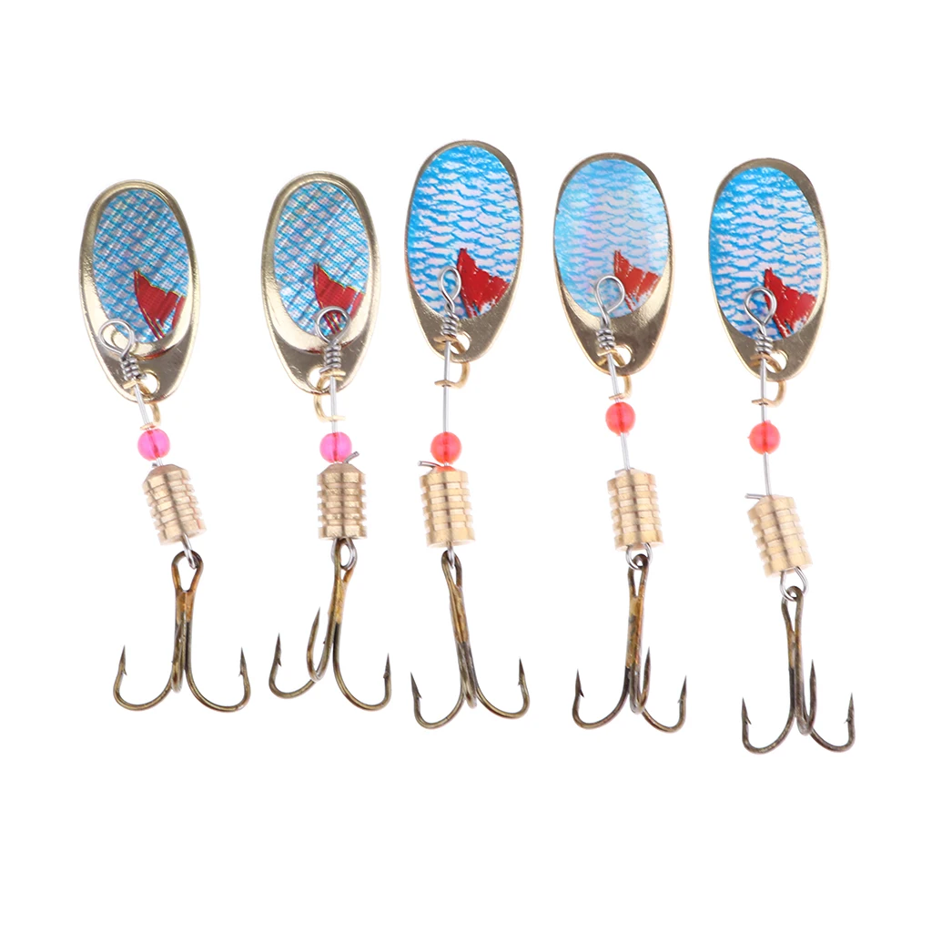 

5Pcs Fishing Lures Spinnerbait Hard Metal Jig Bait Crankbaits Saltwater Freshwater Soft Artificial bait