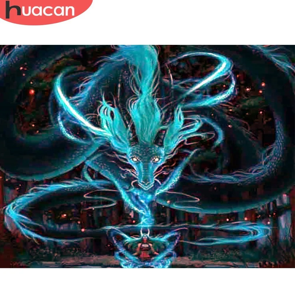 

HUACAN Cross Stitch Full Square Diamond Painting Dragon Rhinestone Mosaic 5D DIY Diamond Embroidery Sale Animal Home Decor