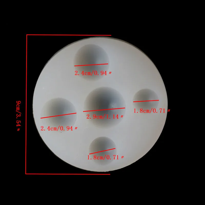 3PCS Round Waterdrop Mold Silicone Epoxy Mould Cake Decorating Tool Jewelry Decoration Home Bakery Baking Tools Gadgets