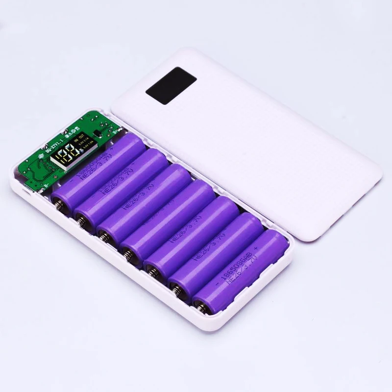 

2018 Selling Solder Free 3USB 7x 18650 Battery DIY Holder LCD Display Power Bank CaseBox for Iphone Battery Charger Cases