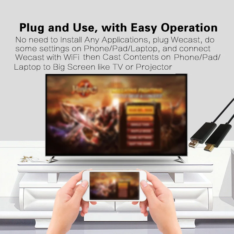 

Wireless 2.4G Same Screen Computer Mobile Phone Universal Support Netflix Support 4G Data Flow Push Dual Frequency