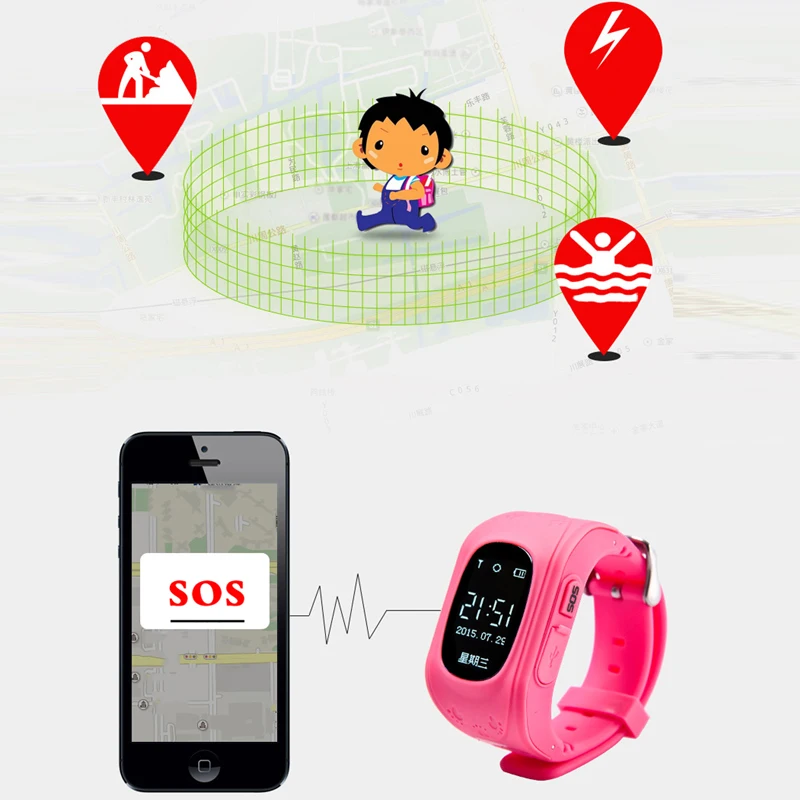 Q50 Детские умные часы Умный Ребенок безопасные gps SOS вызова Расположение Finder