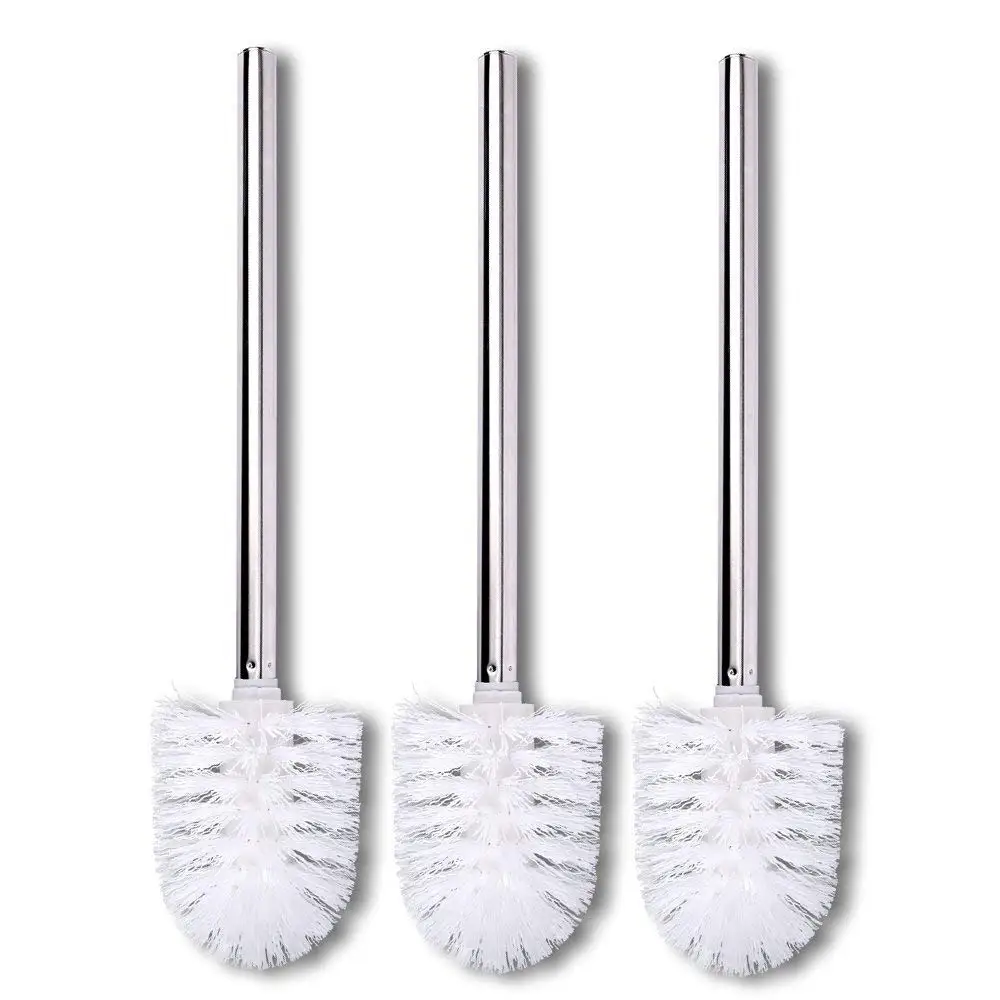 3 Pack Toilet spare brush head white stainless steel toilet brush spare