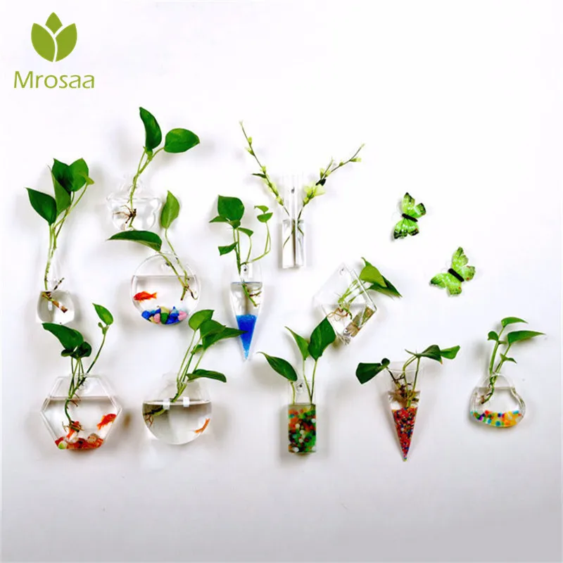 

Garden Supplies High Borosilicate Glass Hanging Glass Flower Planter Vase Terrarium Container Flower Pots Home Garden Ball Decor