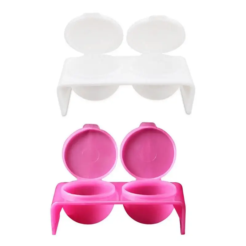 

Plastic Double Nail Art Brush Wash Bowl Double Nail Polish Blender Cup Manicure DIY Nail Art Manicure Tools Washing Bottles Tool