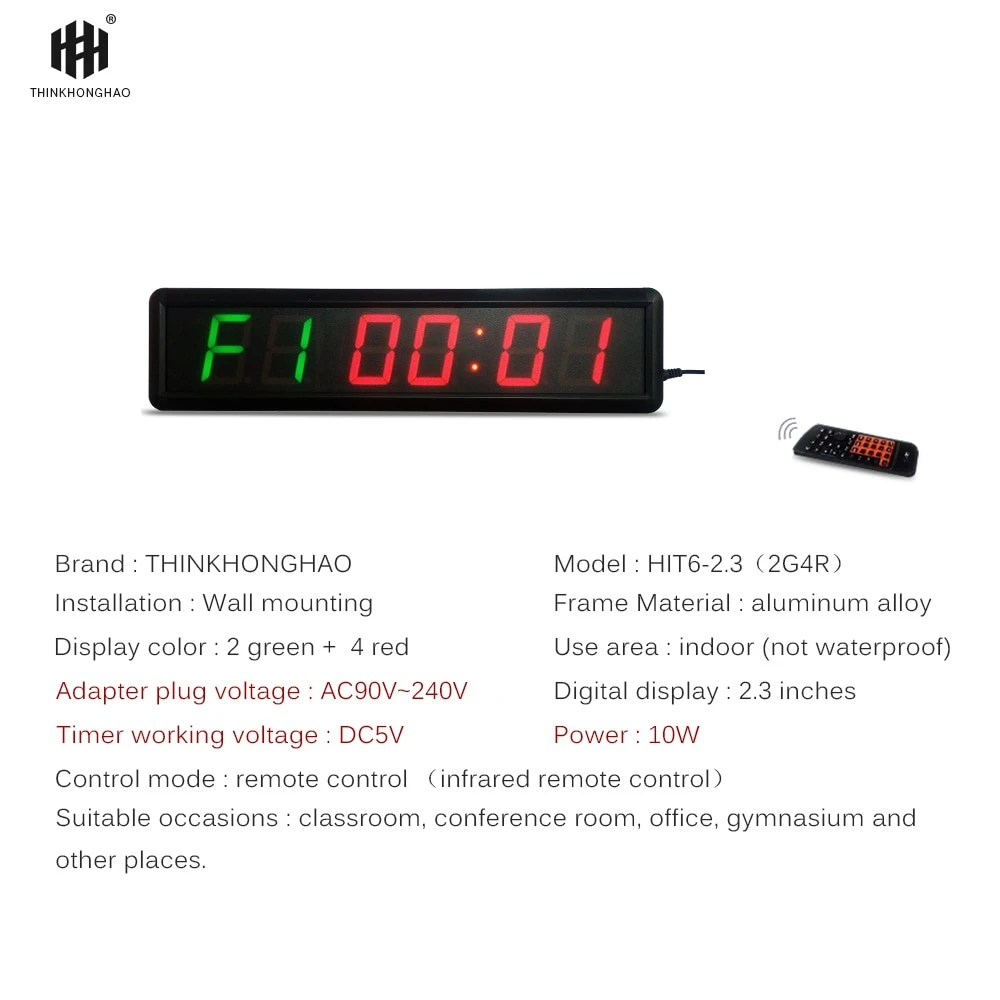  Big size multi-function LED gym sports countdown timer led display countdown clock Tabata training  - 33001537886