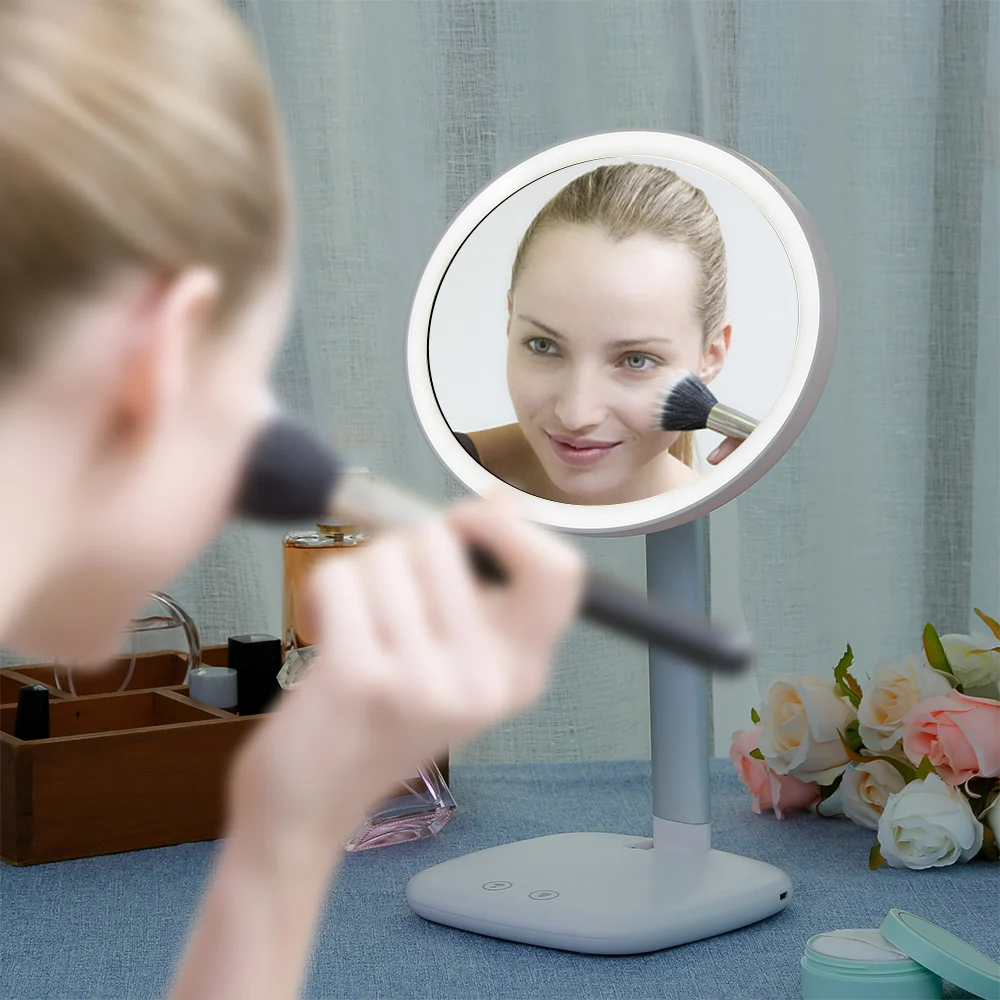 

GUSTALA SK1802 2 in 1 Cosmetic Mirror 105-degree Rotation Sensitive Touch Control with LED Makeup Light / Table Lamp