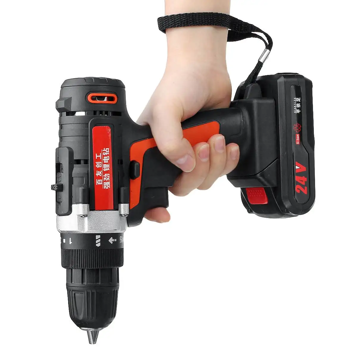 12V/24V Electric Wrench 400Nm Lithium-Ion Cordless Drill Impact Wrench Rechargeable Battery Socket Adapters Set High Torque Tool