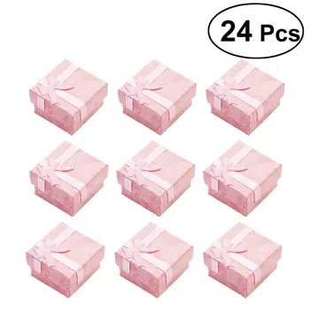 

24pcs Jewelery Organizers Storage Gift Boxes for Earring Bracelet Necklace(Pink)