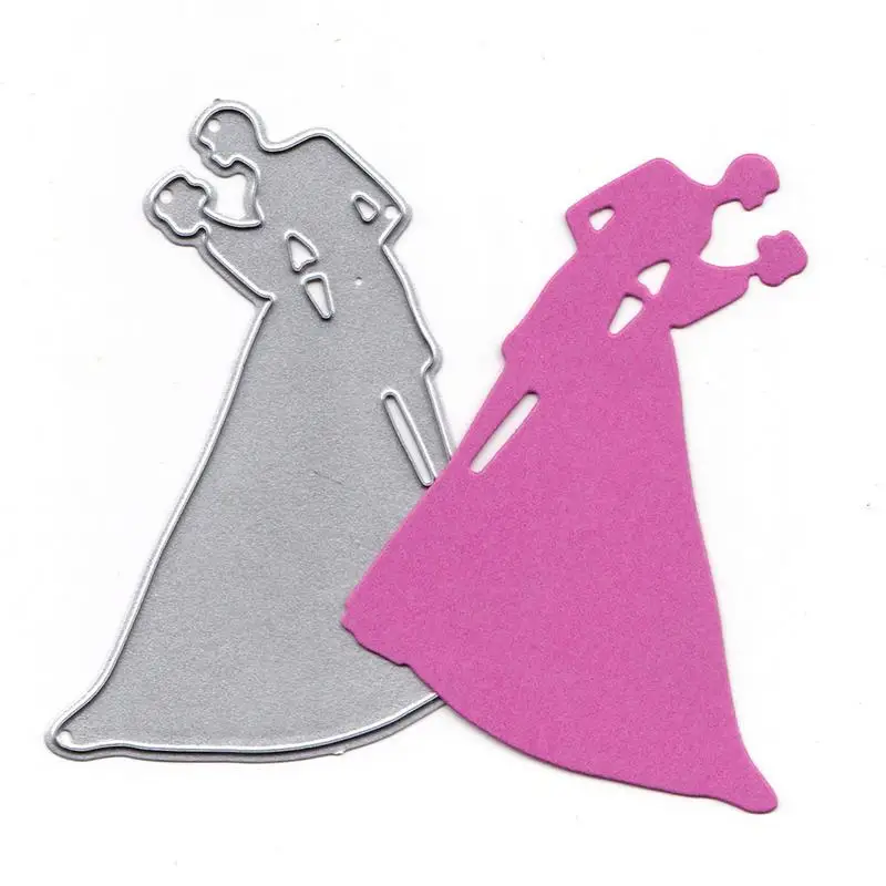 

Lovely Kiss Wedding Bride And Groom Metal Cutting Dies Stencil Scrapbooking Photo Album Card Paper Embossing Craft DIY