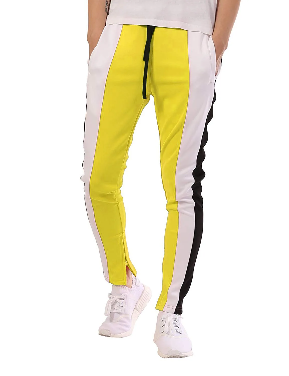 Men Causal Pants Gym Jogging Sweatpants Striped Spliced Elastic Waist Sportswear Fashion Matching Color Sport Running Trousers Men Causal Pants Gym Jogging Sweatpants Striped Spliced Elastic Waist Sportswear Fashion Matching Color Sport Running Trousers